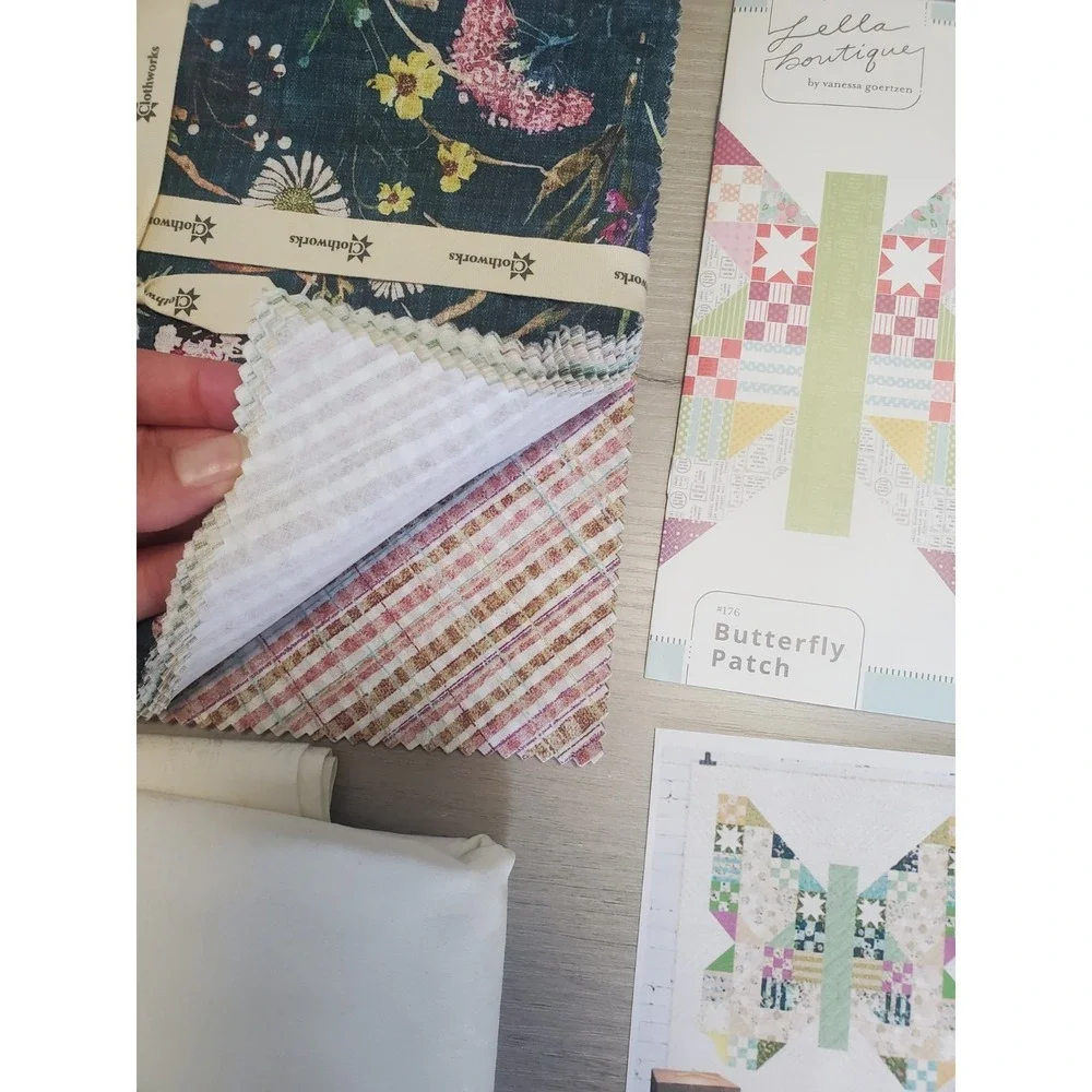 Butterfly Patch Quilt Kit Lella Boutique w/ layer cake Verdure Esther Fallon Lau